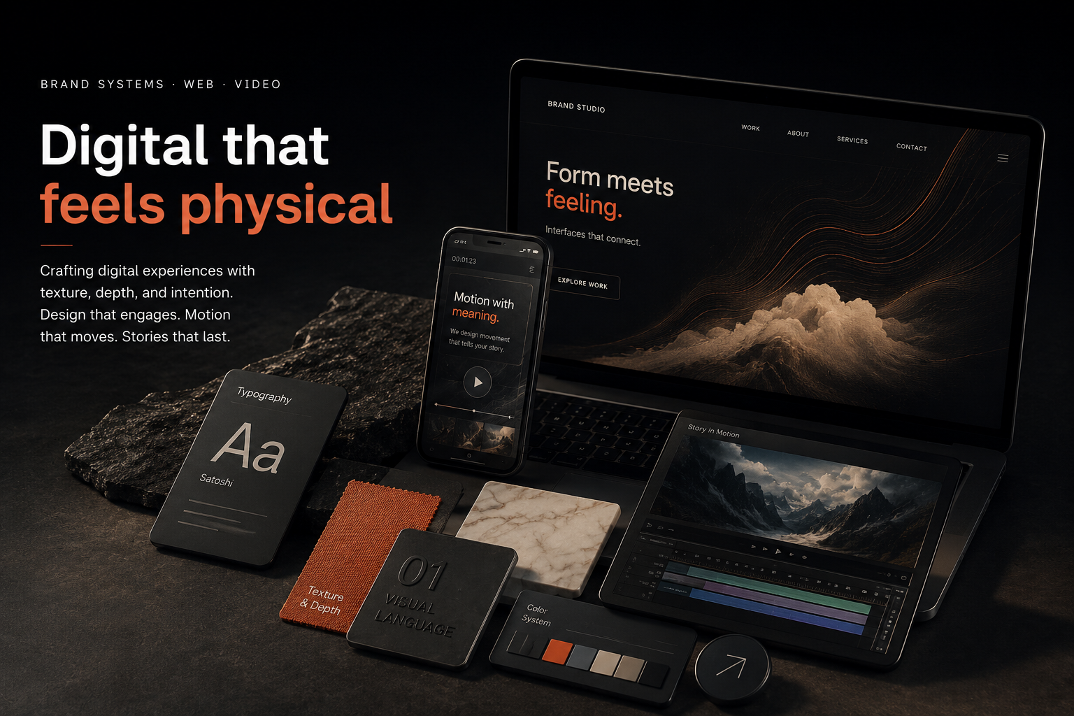 Brand systems, web and video creative workstation